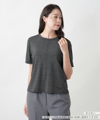 ＜Leilian plus house (Women/大きいサイズ)＞【店舗人気】ラメクルーネックカットソー【ＲＯＣＨＡＳ　Ｐｒｅｍｉｅｒｅ】