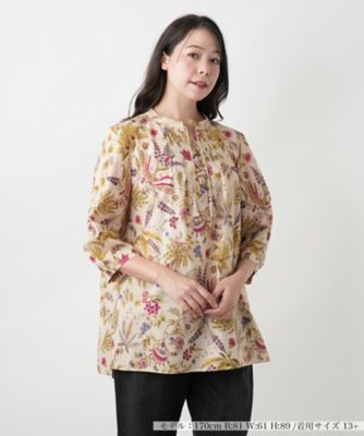 ＜Leilian plus house (Women/大きいサイズ)＞【店舗人気】プリントブラウス【ＲＯＣＨＡＳ　Ｐｒｅｍｉｅｒｅ】