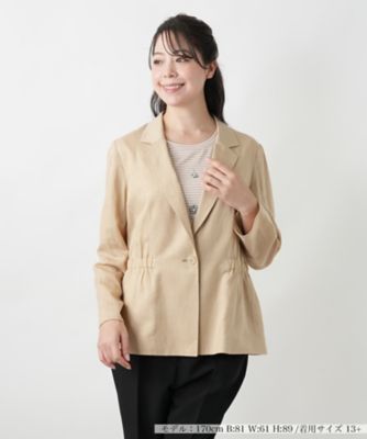 ＜Leilian plus house (Women/大きいサイズ)＞シャーリングブレザー【ＲＯＣＨＡＳ　Ｐｒｅｍｉｅｒｅ】