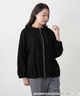 ＜Leilian plus house (Women/大きいサイズ)＞【店舗人気】フーデッドブルゾン【ＲＯＣＨＡＳ　Ｐｒｅｍｉｅｒｅ】