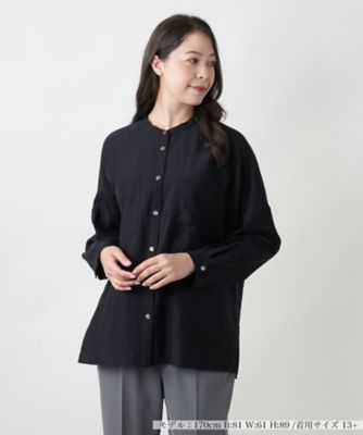 ＜Leilian plus house (Women/大きいサイズ)＞【店舗人気】バンドカラーブラウス【ＲＯＣＨＡＳ　Ｐｒｅｍｉｅｒｅ】