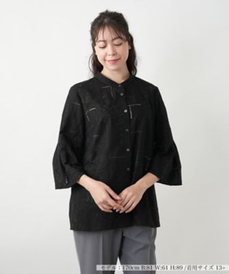 ＜Leilian plus house (Women/大きいサイズ)＞カットワーク刺繍ブラウス【ＲＯＣＨＡＳ　Ｐｒｅｍｉｅｒｅ】