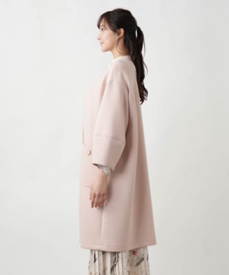 店舗人気】ノーカラーロングコート【NEMIKA】 | Leilian plus
