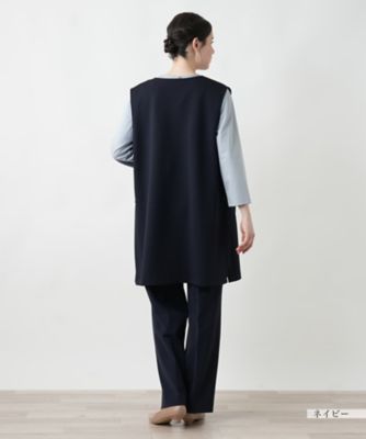 【お買い得価格】ネミカ nemika ウール　ノースリーブ　ベスト　ロングジレ お買い得価格】ネミカ nemika ウール ノースリーブ ベスト