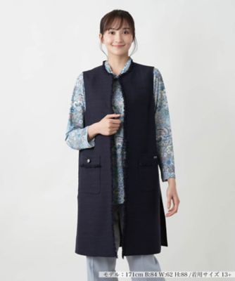 ＜Leilian plus house (Women/大きいサイズ)＞ツイードロングベスト
