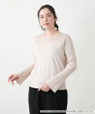 ＜Leilian plus house (Women/大きいサイズ)＞シアー切替プルオーバー【ＮＥＭＩＫＡ】