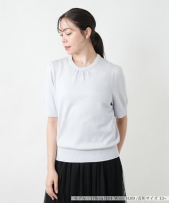 ＜Leilian plus house (Women/大きいサイズ)＞【店舗人気】クルーネックニット【ＢＯＵＲＧＥ】