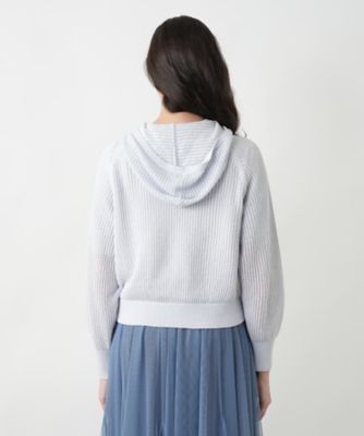 【店舗人気】ラメフーデッドカーディガン【ＢＯＵＲＧＥ】