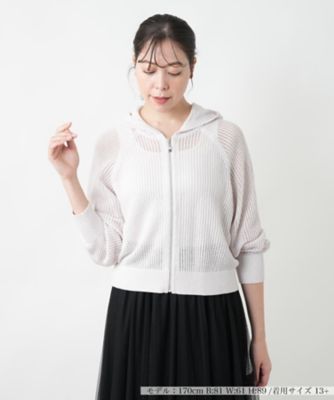 【店舗人気】ラメフーデッドカーディガン【ＢＯＵＲＧＥ】