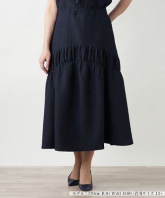 ロングフレアスカート【ＢＯＵＲＧＥ】