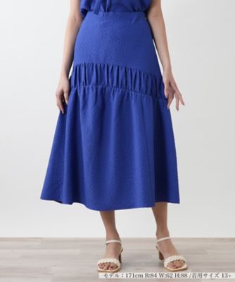 ＜Leilian plus house (Women/大きいサイズ)＞ロングフレアスカート【ＢＯＵＲＧＥ】