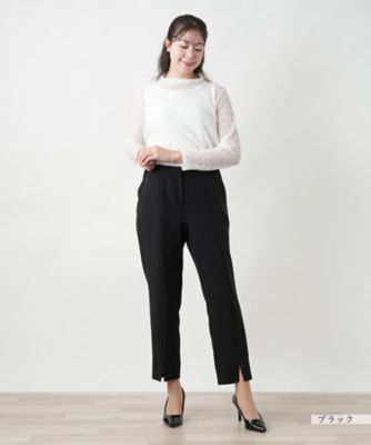 スリット入りテーパードパンツ | Leilian plus house (Women