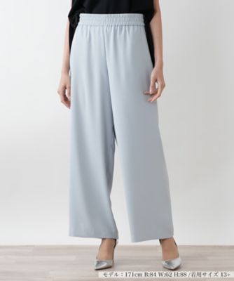 ＜Leilian plus house (Women/大きいサイズ)＞【店舗人気】ウエストギャザーワイドパンツ【ＮＥＭＩＫＡ】