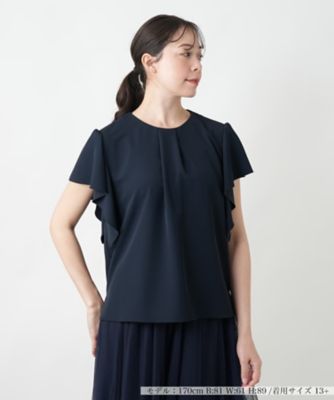 Leilian plus house (Women/大きいサイズ)/レリアン　プラスハウス 【店舗人気】フリルスリーブカットソー【BOURGE】