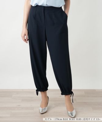 ＜Leilian plus house (Women/大きいサイズ)＞【店舗人気】クロップドパンツ【ＢＯＵＲＧＥ】