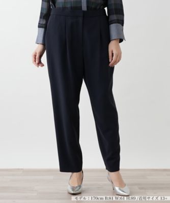＜Leilian plus house (Women/大きいサイズ)＞ワンタックパンツ【ＢＯＵＲＧＥ】