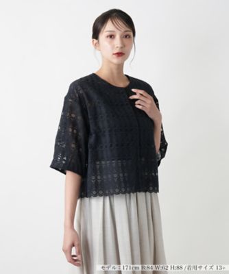 ＜Leilian plus house (Women/大きいサイズ)＞【店舗人気】レースジャケット【ＢＯＵＲＧＥ】