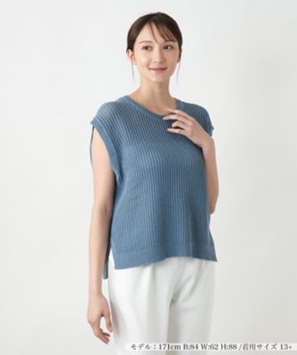 ＜Leilian plus house (Women/大きいサイズ)＞【店舗人気】ニットベスト【ＮＥＭＩＫＡ】