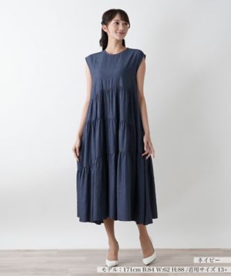 ＜Leilian plus house (Women/大きいサイズ)＞ノースリーブティアードワンピース【ＮＥＭＩＫＡ】