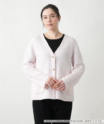 ＜Leilian plus house (Women/大きいサイズ)＞Ｖネックニットジャケット