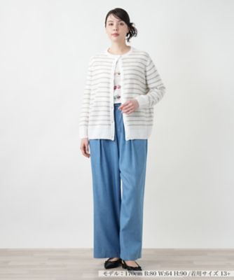 店舗人気】ボーダークルーネックカーディガン【LE TRICOT