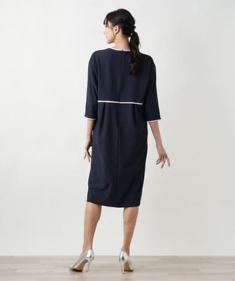 Leilian PLUS HOUSE ロングワンピース size13+ ライン配色ワンピース | Leilian plus house (Women/大きい