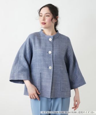 ＜Leilian plus house (Women/大きいサイズ)＞ノーカラージャケット【ＳＴＥＦＡＮＯＮＩ】