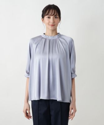 新品 ※レリアン 定価46200円 プリントフリルブラウス サイズ11（M） leilian - レリアン フリル ブラウス 11号 白の通販 by いちご