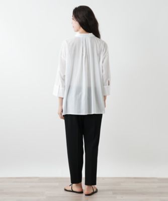Leilian PLUS HOUSE / レリアンプラスハウス 織柄シャツブラウス【SOMELOS】 織柄シャツブラウス【SOMELOS】 | Leilian plus house