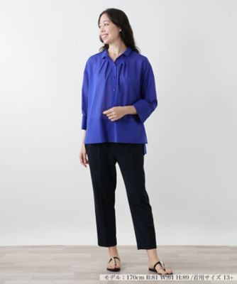 Leilian PLUS HOUSE / レリアンプラスハウス 織柄シャツブラウス【SOMELOS】 織柄シャツブラウス【SOMELOS】 | Leilian plus house