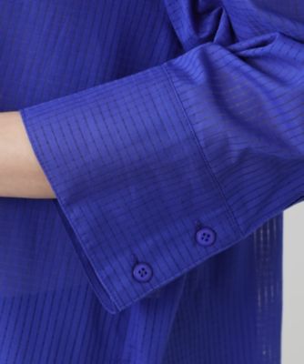 Leilian PLUS HOUSE / レリアンプラスハウス 織柄シャツブラウス【SOMELOS】 織柄シャツブラウス【SOMELOS】 | Leilian plus house