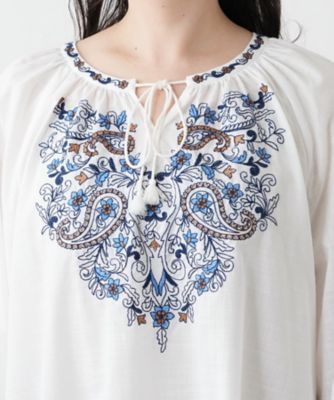 刺繍スモックブラウス | Leilian plus house (Women/大きいサイズ