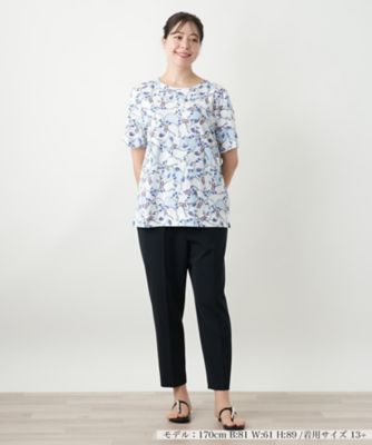 Leilian PLUS HOUSE / レリアンプラスハウス 【店舗人気】プリントカットソー【プラス企画】 店舗人気】プリントカットソー【プラス企画】|レリアン プラス