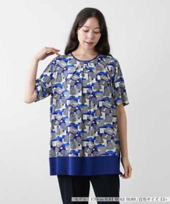 ＜Leilian plus house (Women/大きいサイズ)＞プリントタックカットソー