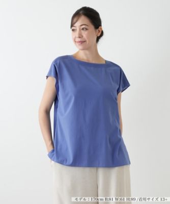 [15~19号]麻混シャンブレー単色アシンメトリー刺繍シャツブラウス 大きいサイズ][15号 19号 ]麻混シャンブレー単色アシンメトリー