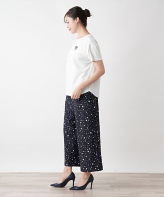 ブローチ付きクルーネックカットソー