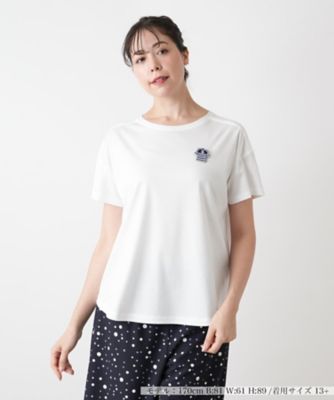 ブローチ付きクルーネックカットソー