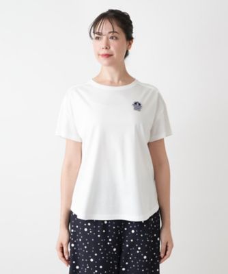 ブローチ付きクルーネックカットソー