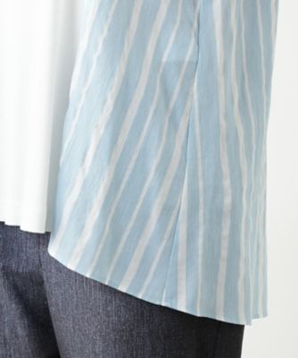 Leilian PLUS HOUSE / レリアンプラスハウス 【店舗人気】ストライプ切替カットソー 店舗人気】ショートブレザー|レリアン プラスハウス | レリアン