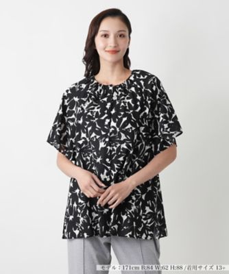 ＜Leilian plus house (Women/大きいサイズ)＞フラワープリントブラウス