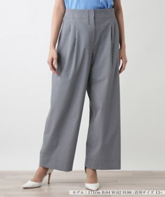 ＜Leilian plus house (Women/大きいサイズ)＞【店舗人気】ストライプワイドパンツ