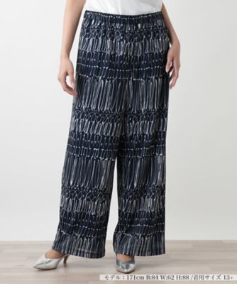 ＜Leilian plus house (Women/大きいサイズ)＞【店舗人気】プリントワイドパンツ