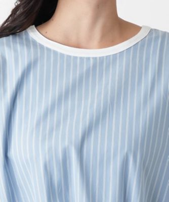 【店舗人気】ストライプ切替カットソー