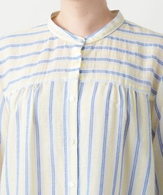 ストライプバンドカラーブラウス【Ｌｅｉｌｉａｎ　ＷＨＩＴＥ　ＬＡＢＥＬ】