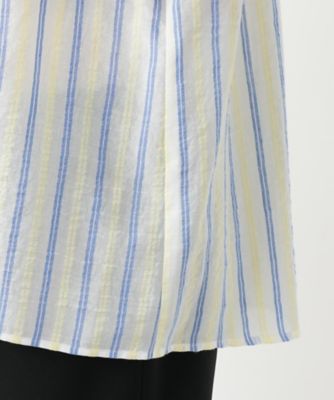 ストライプバンドカラーブラウス【Ｌｅｉｌｉａｎ　ＷＨＩＴＥ　ＬＡＢＥＬ】