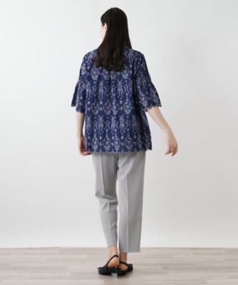 フラワー刺繍ブラウス【Leilian WHITE LABEL