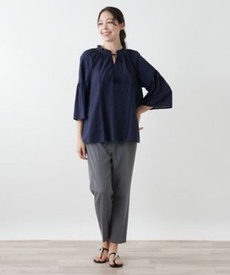 刺繍フレアスリーブブラウス【Ｌｅｉｌｉａｎ　ＷＨＩＴＥ　ＬＡＢＥＬ】