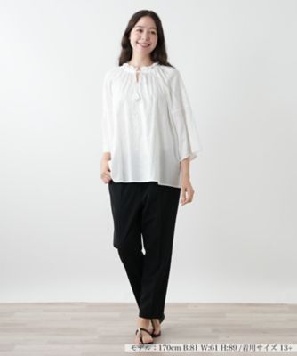 刺繍フレアスリーブブラウス【Ｌｅｉｌｉａｎ　ＷＨＩＴＥ　ＬＡＢＥＬ】