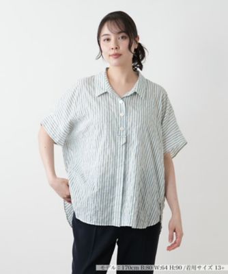 ストライプブラウス【Ｌｅｉｌｉａｎ　ＷＨＩＴＥ　ＬＡＢＥＬ】