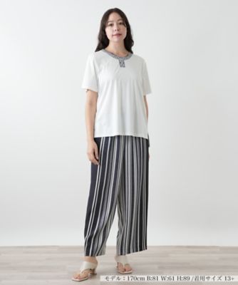 刺繍カットソー【Leilian WHITE LABEL